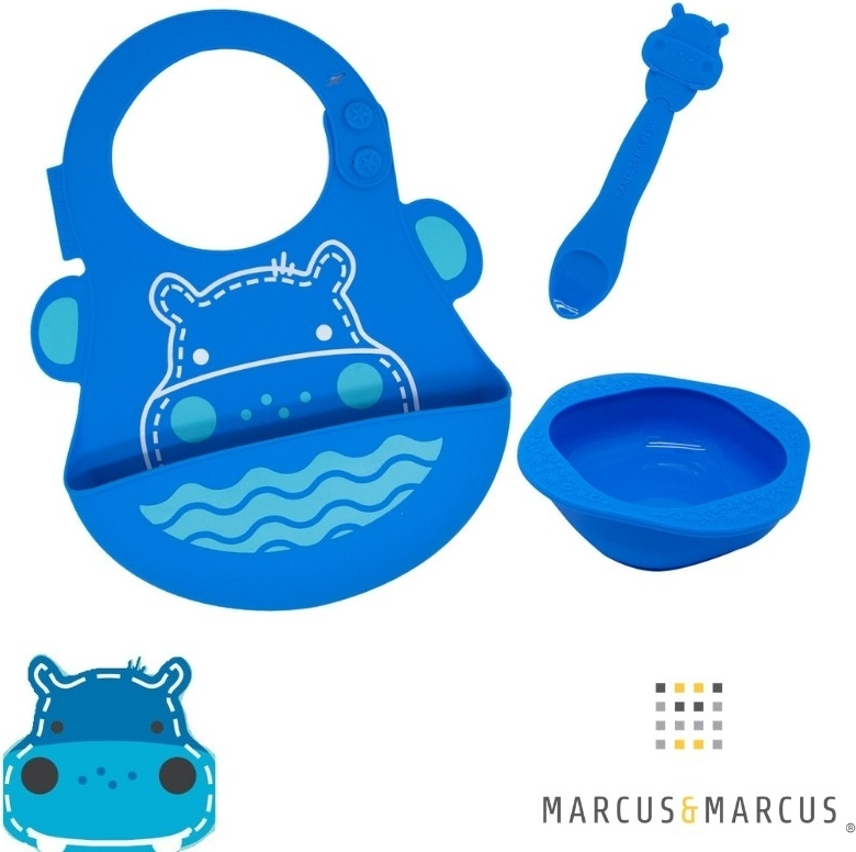 Marcus & Marcus Σετ Φαγητού MNMBB39-HP Ιπποποταμάκι (3 τεμαχίων)