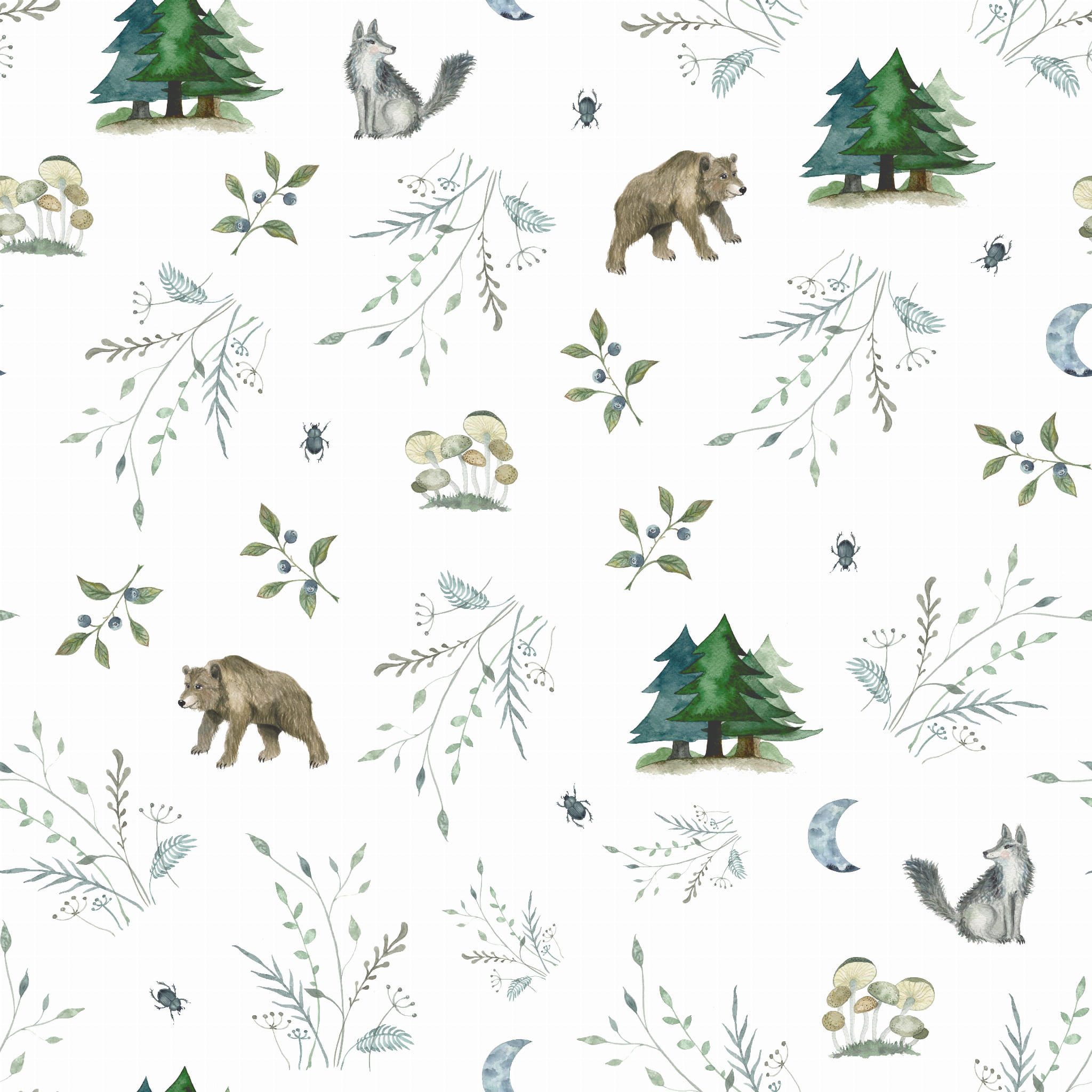 Layette Σετ Βρεφικό πάπλωμα με μαξιλαράκι Forest - Image 2