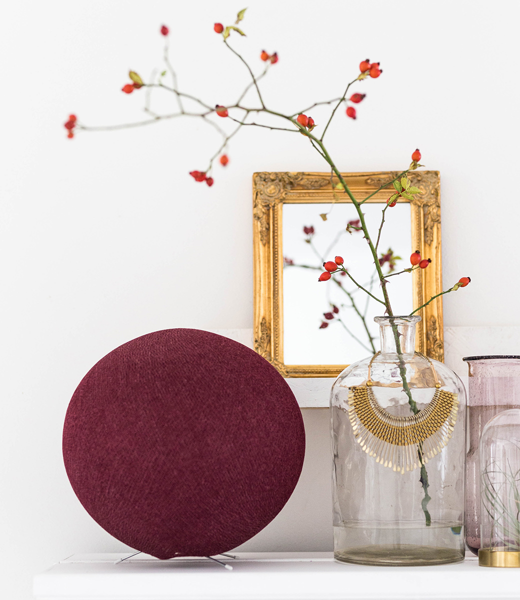 Cotton Ball Lights Επιτραπέζια διακοσμητική λάμπα Dark red - Image 3