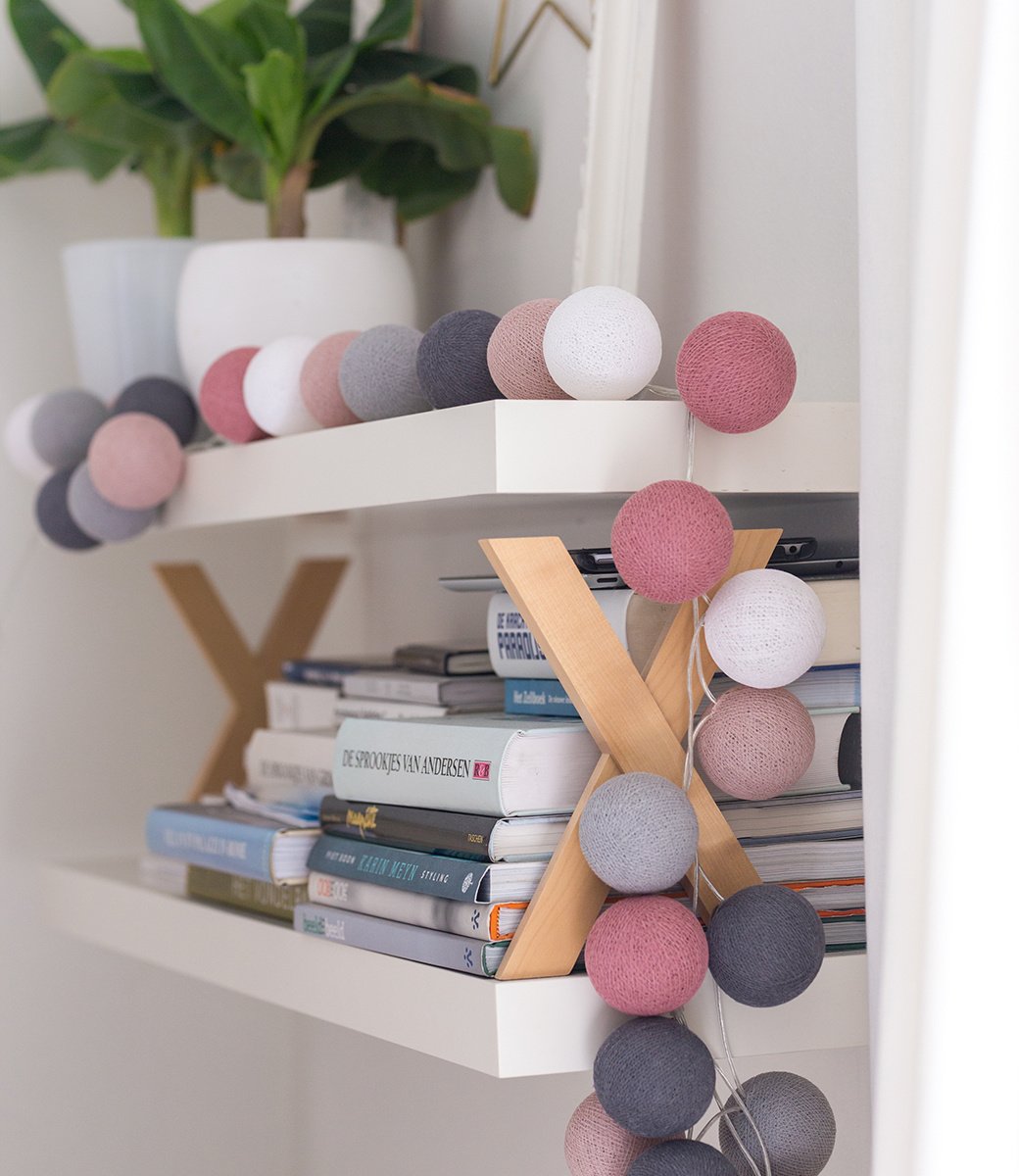 Cotton Ball Lights διακοσμητικά φωτάκια εσωτερικού χώρου Dirty Rose 20 τεμαχίων - Image 3