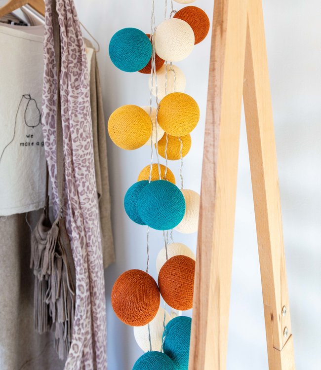 Cotton Ball Lights διακοσμητικά φωτάκια εσωτερικού χώρου Indian Summer 20 τεμαχίων - Image 3